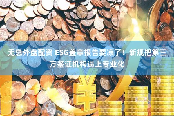 无息外盘配资 ESG盖章报告要凉了！新规把第三方鉴证机构逼上专业化